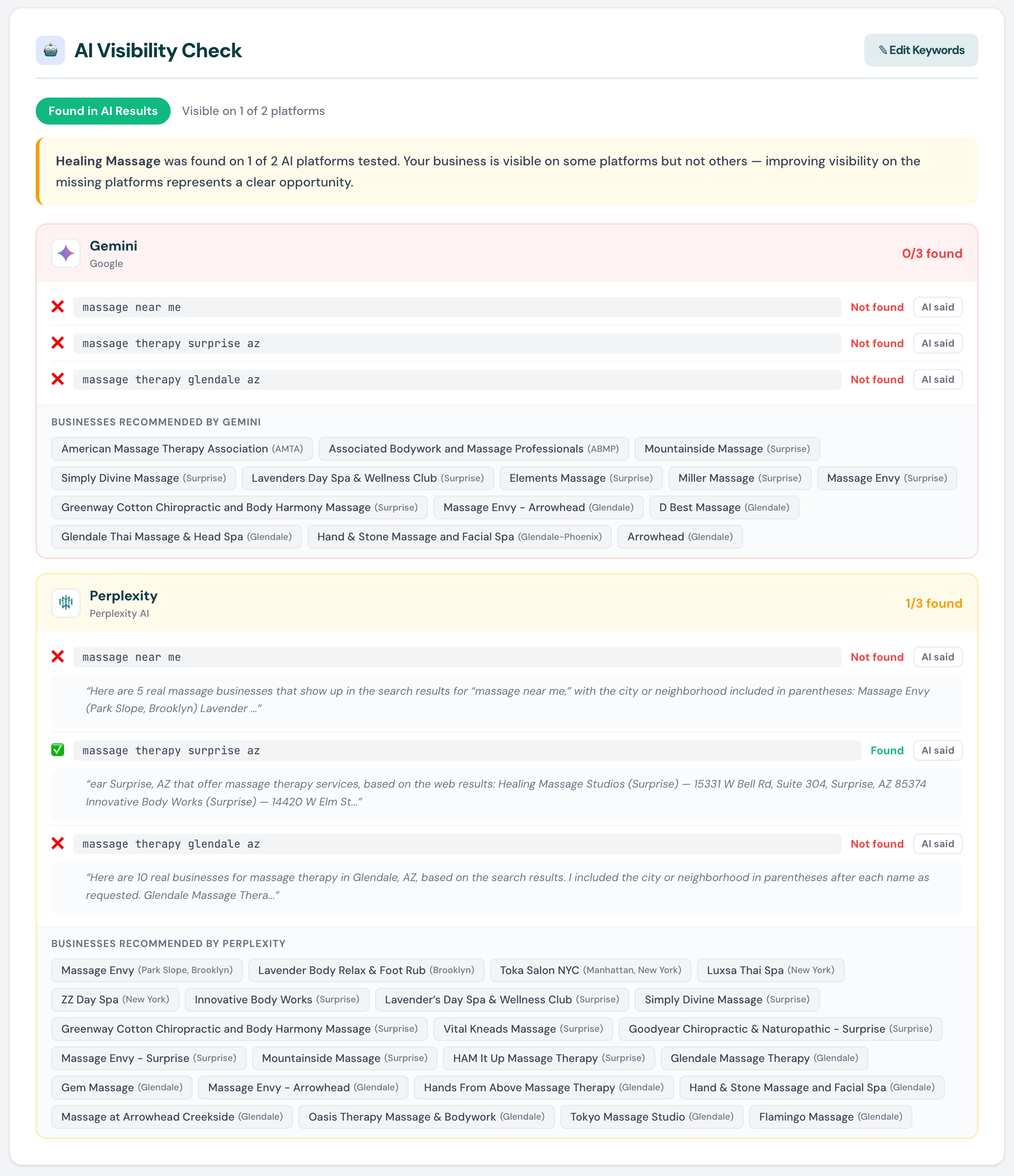 AI Visibility Check